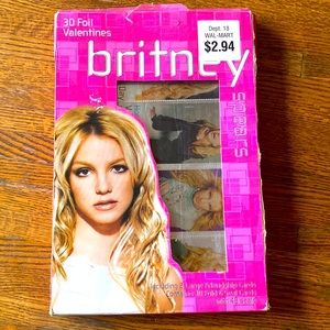 Vintage Britney Spears Foil Valentine’s Day Cards•2001